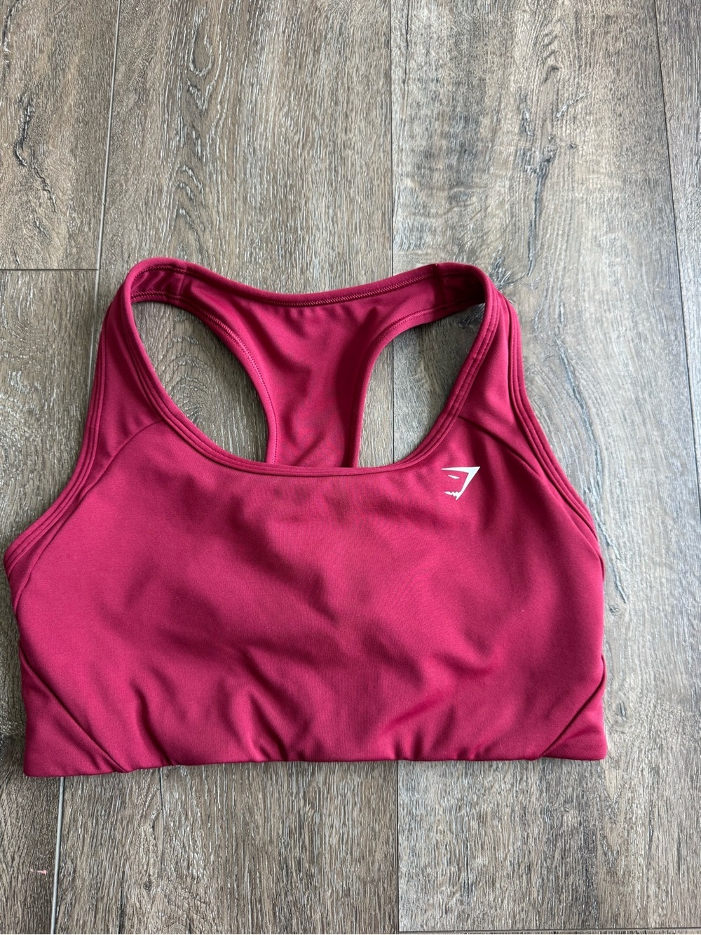Gymshark Women's Racerback Sports Bra - Burgundy Size Medium
